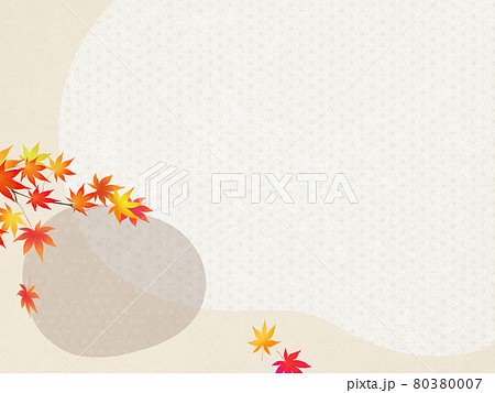 モダンな秋の和風背景のイラスト素材