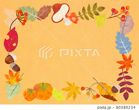 秋のフレーム素材 80380234