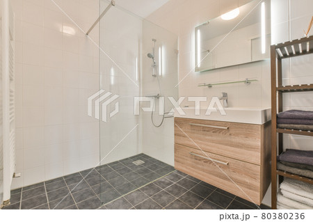 Interior design of beautiful and elegant bathroom 80380236