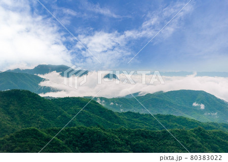 View travel nature mountain sky and fog 80383022