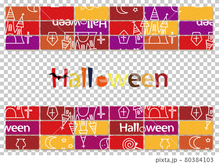 ハロウィン柄の煉瓦風壁紙 背景素材 ハロウィン柄の煉瓦風壁紙 背景素材 80384103
