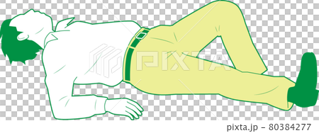 仰向けで倒れている男性② 80384277