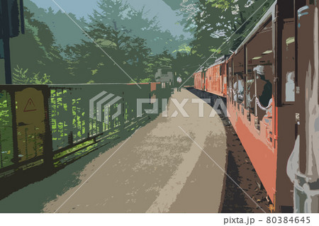 トロッコ電車 イラスト風 のイラスト素材