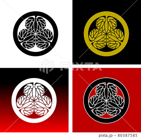 徳川家康の三つ葉葵の家紋のイラスト素材 [80387585] - PIXTA