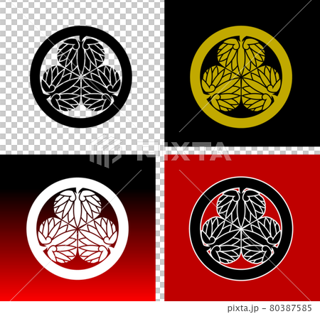 徳川家康の三つ葉葵の家紋 80387585