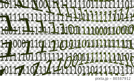 一排扭曲的數字，出現無數個0和1 80387912