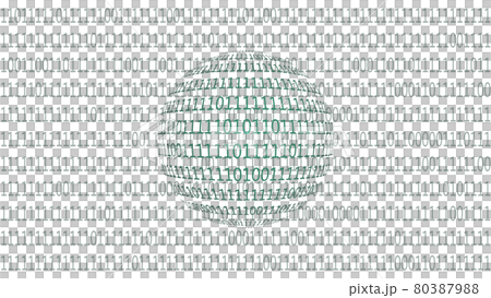 Innumerable rows of numbers 0 and 1 Spherical and background Innumerable rows of numbers 0 and 1 Spherical and background 80387988