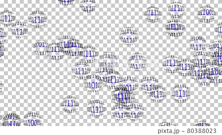 A myriad of rows of numbers 0 and 1 on a large number of spheres A myriad of rows of numbers 0 and 1 on a large number of spheres 80388023