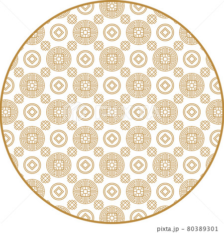 Chinese decoration elements. Frame, border or tiles with patterns. 80389301
