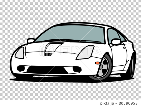 Domestic sports car old model white car illustration Domestic sports car old model white car illustration 80390958
