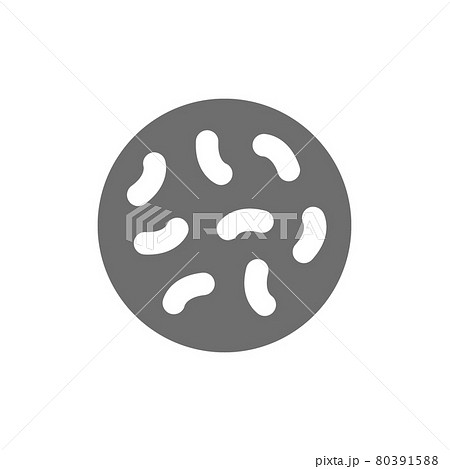 Probiotics, lactobacilli, bifidobacteria grey icon. Isolated on white background Probiotics, lactobacilli, bifidobacteria grey icon. Isolated on white background 80391588