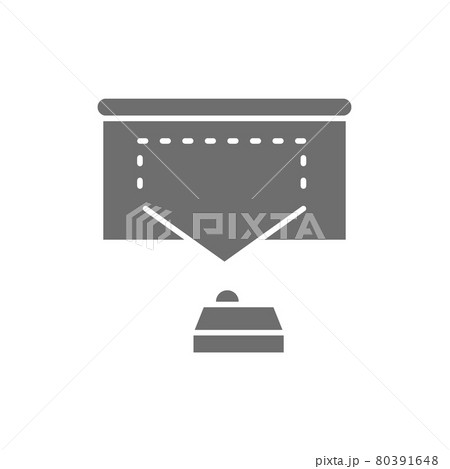 Video projector, presentation grey icon. Isolated on white background 80391648