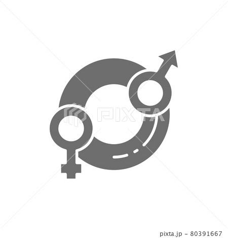 Child gender selection grey icon. Isolated on white background 80391667