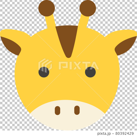 Cute giraffe icon loose hand-painted 80392429
