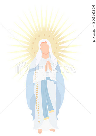Most Holy Theotokos The Queen Of Heaven Virgin のイラスト素材