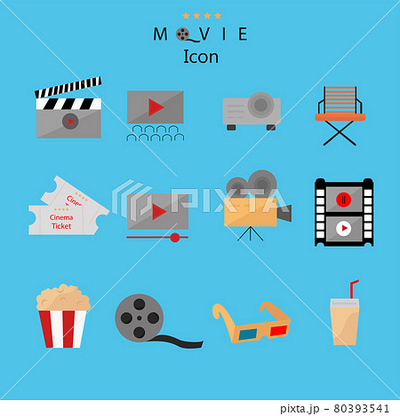 映画　シネマ　アイコンセット 80393541