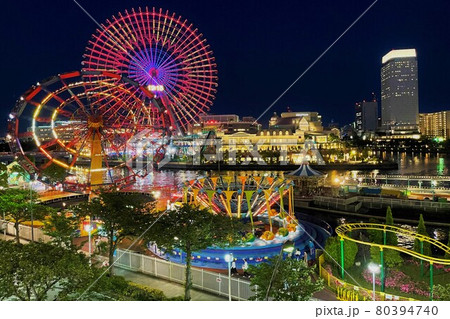 横浜 みなとみらいの夜景 80394740