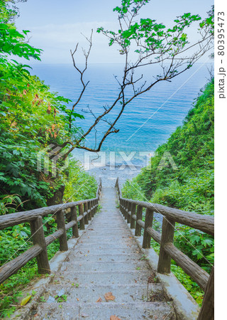 夏の親不知海岸【栂海新道起点】 80395473