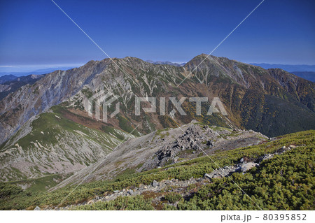 秋の悪沢岳から赤石岳縦走登山 80395852