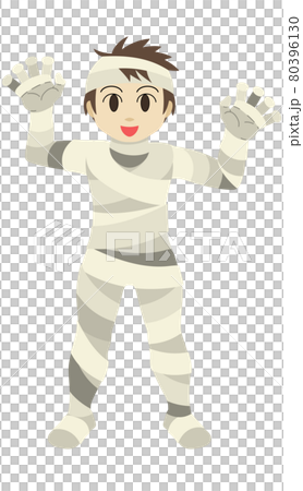 Halloween illustration (mummy boy) 80396130