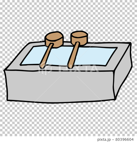 シンプルな手水屋のイラスト シンプルな手水屋のイラスト 80396604