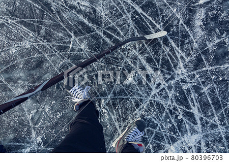 スケート氷の模様 スケート氷の模様 80396703