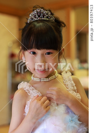 七五三撮影洋装　七歳女の子ドレス 80397413