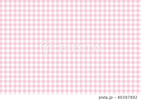 ピンクのギンガムチェックの布地テクスチャのイラスト素材