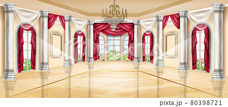 Royal Palace Ballroom Interior Background のイラスト素材