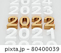 Golden 2022 year sign. Soft focus 80400039