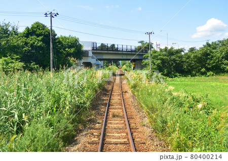 2020年夏の山形鉄道フラワー長井線と車窓からの風景 80400214
