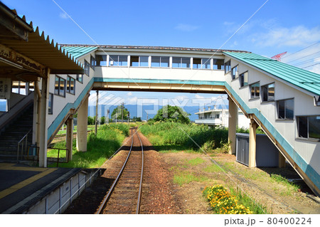 2020年夏の山形鉄道フラワー長井線と車窓からの風景 80400224