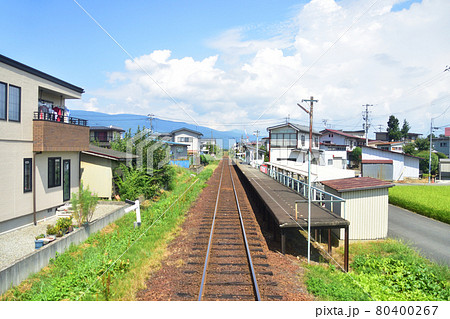 山形鉄道フラワー長井線と車窓からの風景(2020夏) 山形鉄道フラワー長井線と車窓からの風景(2020夏) 80400267