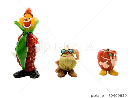 Ridiculous figurine in the form of the unreal little man, isolated on a white background Ridiculous figurine in the form of the unreal little man, isolated on a white background 80400639