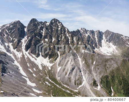 mountain landscape with clouds, Siberia 80400667
