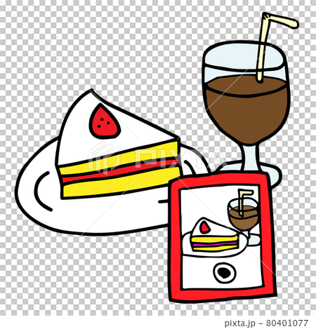 用智能手機拍攝糖果的插圖 80401077