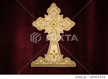 Turkey, Istanbul, a large cross in the Orthodox Church 80401428