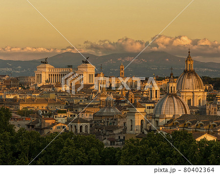 ローマ・サンタンジェロ城から眺望 view from Castel Sant'Anelo, Rome ローマ・サンタンジェロ城から眺望 view from Castel Sant'Anelo, Rome 80402364