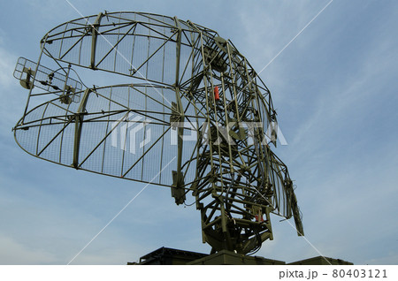 military mobile radar station against the blue sky, Russia military mobile radar station against the blue sky, Russia 80403121