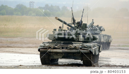 The main Russian tank T-90 The main Russian tank T-90 80403153
