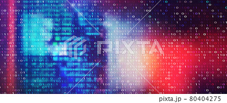 Digital futuristic vector background. Science technology backdrop design 80404275