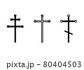 Crosses icons, set of religious symbols 80404503