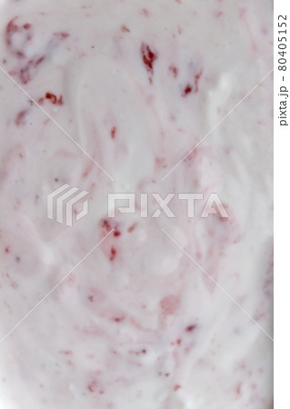close up of a white whipped or sour cream on white background close up of a white whipped or sour cream on white background 80405152