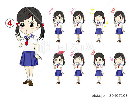 セーラー服　学生　表情差分 80407103