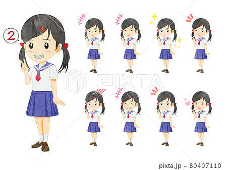 セーラー服 学生 表情差分 セーラー服 学生 表情差分 80407110