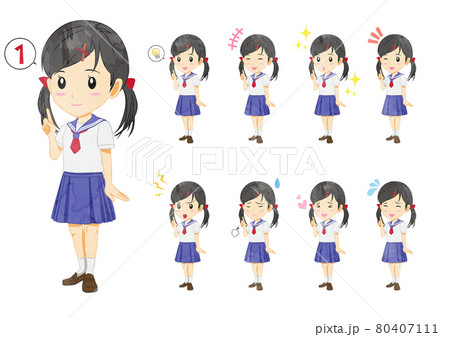 セーラー服 学生 表情差分 セーラー服 学生 表情差分 80407111