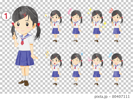 セーラー服 学生 表情差分 セーラー服 学生 表情差分 80407111