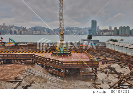 the under construction at Kai Tak Development, hk 25 June 2021 80407231