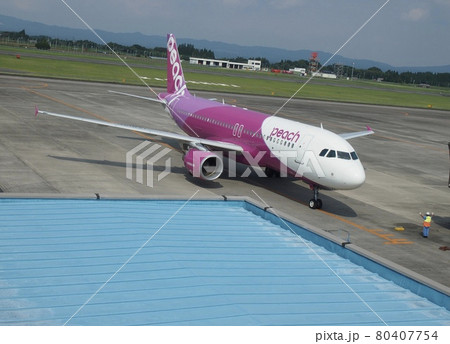 大阪国際空港の飛行機と専用車両、楽しい夏休み、帰省ラッシュ、新型コロナ自粛、ワクチン接種 80407754