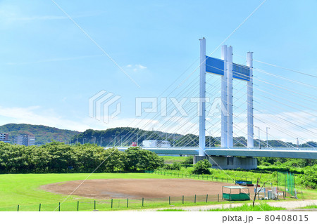 是政橋/多摩川 下流/府中市側より望む(東京都府中市)【2021.7】 是政橋/多摩川 下流/府中市側より望む(東京都府中市)【2021.7】 80408015